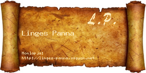 Linges Panna névjegykártya